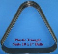 2 inch PLASTIC SNOOKER TRIANGLE - 10 BALLS